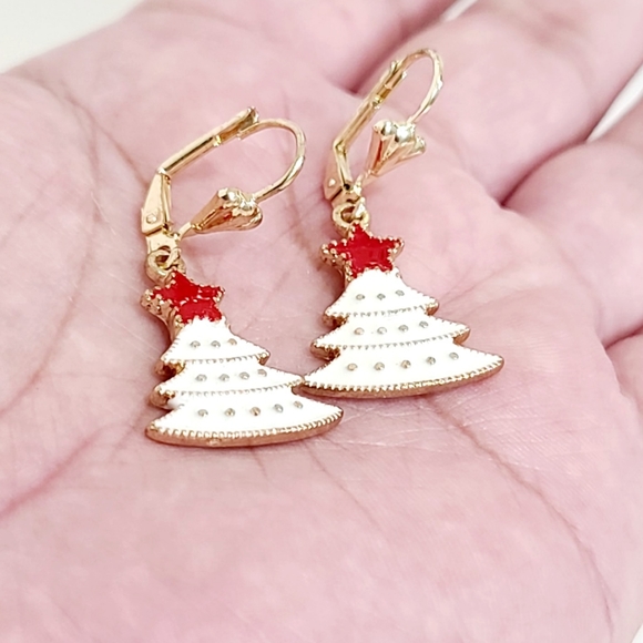 Christmas Tree Earrings - Picture 3 of 5